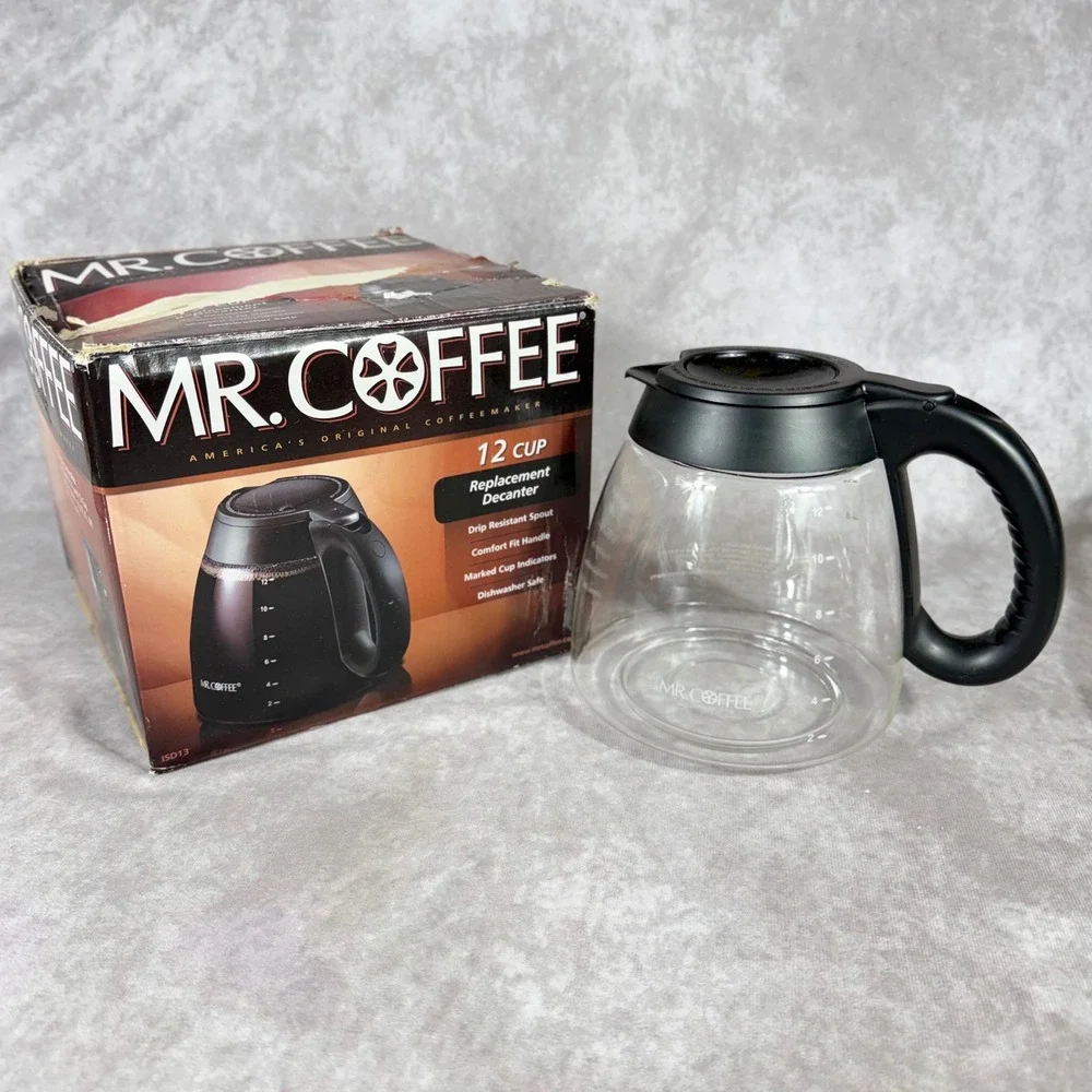 Mr Coffee 12 Cup Replacement Decanter Blk ISD13 Fits: EJ, FT, IS, LM, VM Series